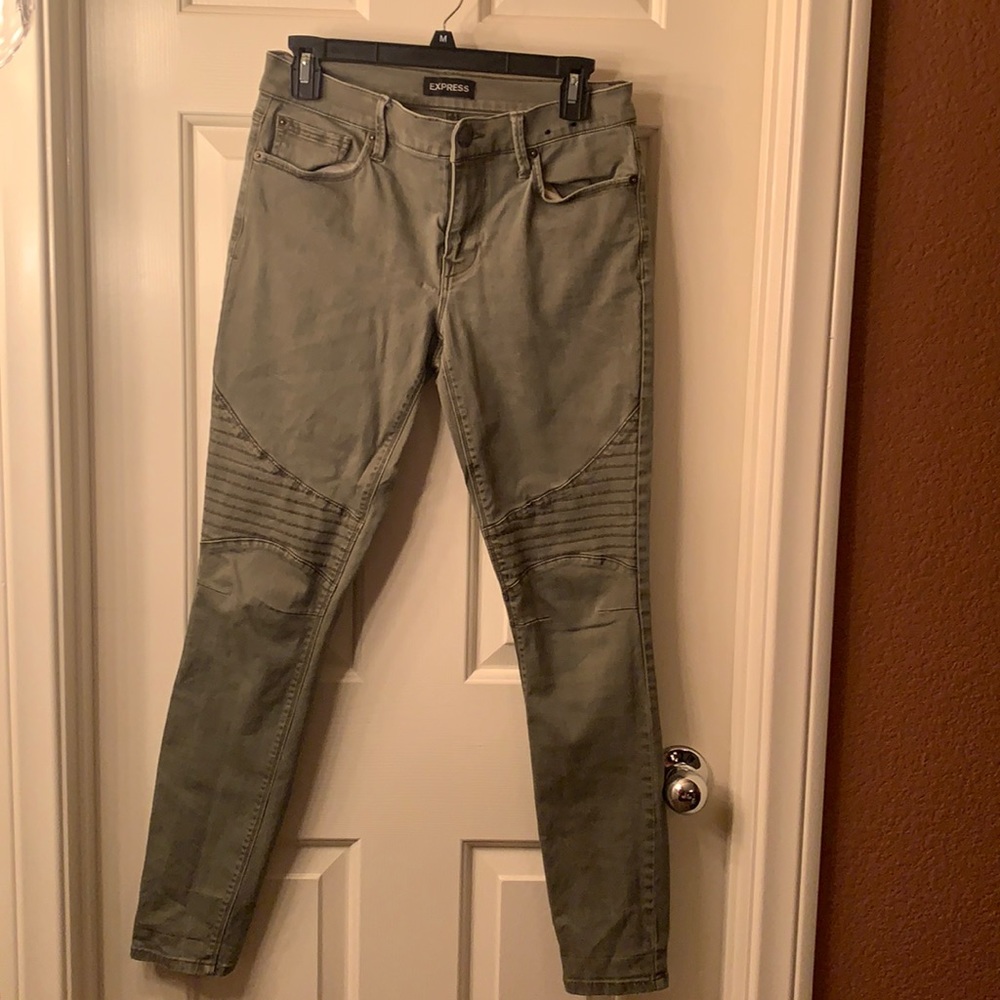 Express Legging Mid Rise Dark green Jeans. Size 4R.